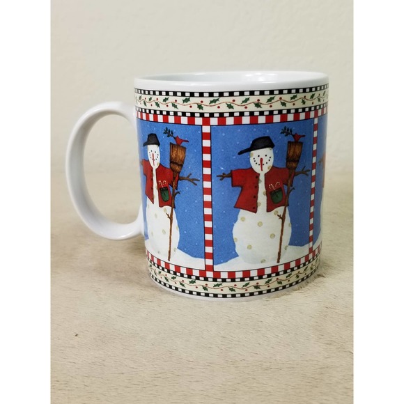 Sakura Oneida Snowman Coffee Mug Tea Cup Debbie Mumm 2001 Vintage S - Picture 7 of 11